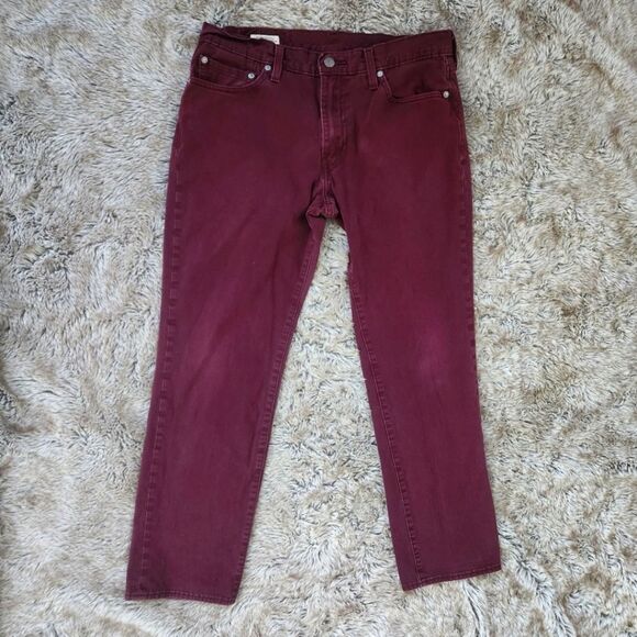 Levi's Premium Big E 511 Slim Fit Men's Jeans Deadstock Brick Red W 32 L 32 - Picture 1 of 10
